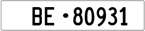 Trailer License Plate